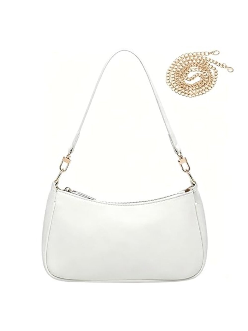 Y2K Vegan Leather Mini Hobo Shoulder Bag Convertible Crossbody Clutch
